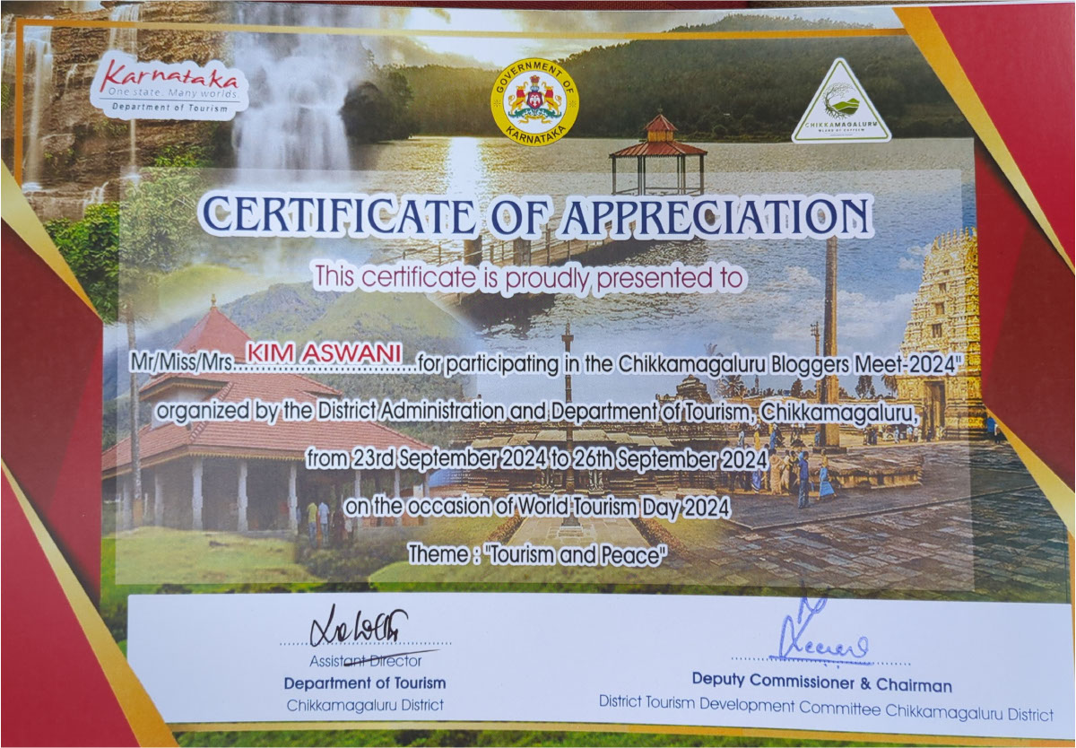 Chikmagalur Certificate